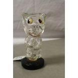 Early 20th century glass 'Felix the Cat' perfume bottle