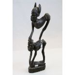 Vintage African ebony carving