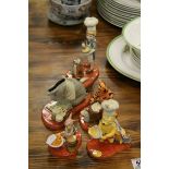 Five Royal Doulton figurines from the "Winnie the Pooh Cooking Collection", model numbers; WP95,