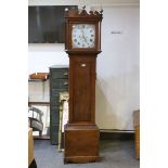 19th century Mahogany 8 Day Longcase Clock, the painted face marked Smith, Eastbourne and with