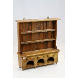 Vintage pine farmhouse kitchen spice/key cabinet