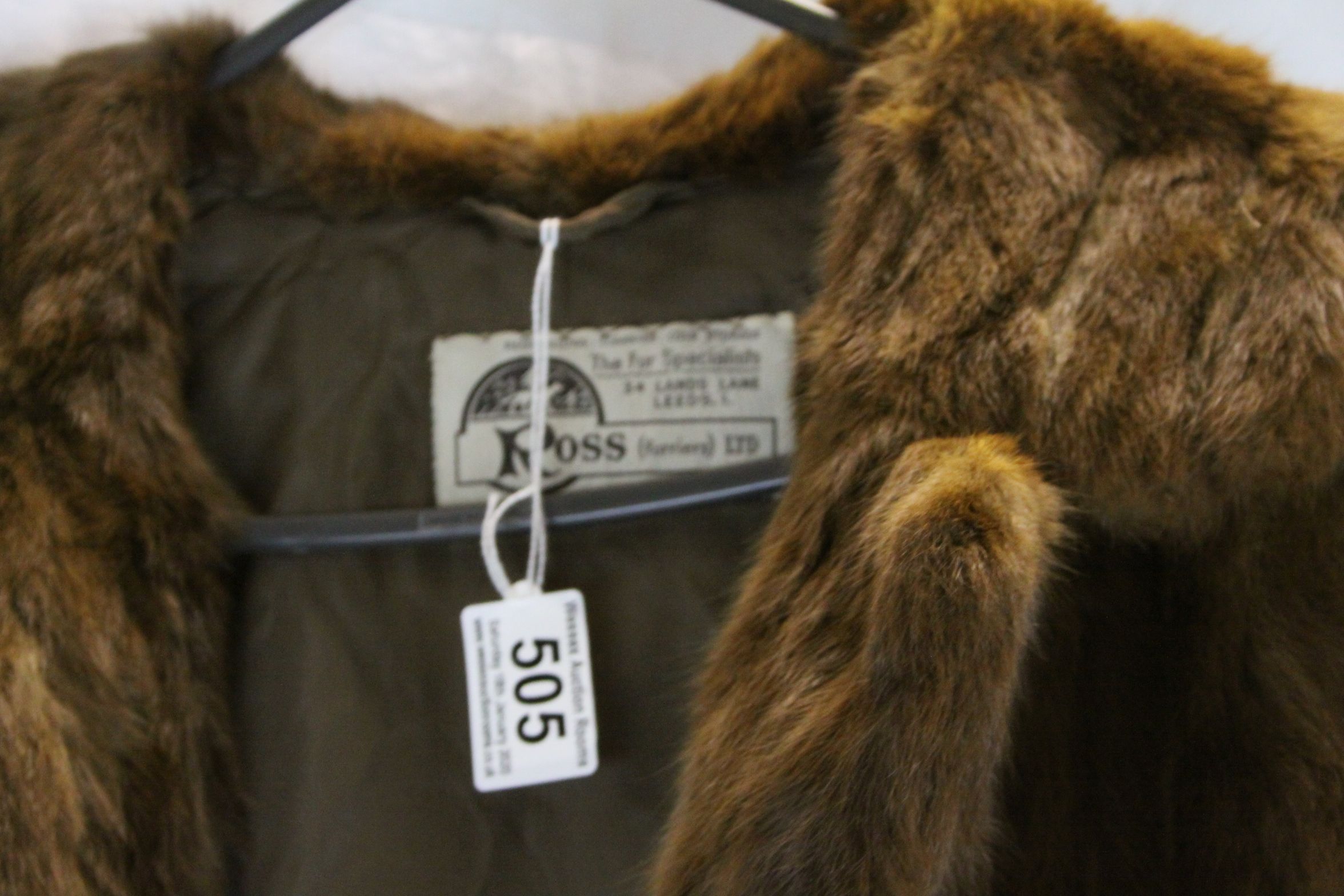 Vintage red squirrel fur coat with Ross Furriers of Leeds label, hook and eye fastenings, two - Image 2 of 2