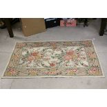 Hand Knotted Kashmari Hand Stitched Wool Chain Rug 145 x 86cm