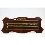 Vintage ' E J Riley Limited of Accrington ' Mahogany Snooker Score Board, 69cms long