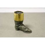 19th century Brass and Metal Match Striker in the form of a Boot