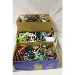 Four Boxes of Mixed Costume Jewellery