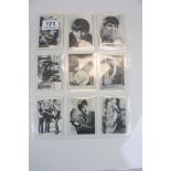 Twelve ' The Beatles ' Photographic A B & C Chewing Gum Ltd Trade Cards each with facsimile