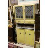 Vintage Decoupage Style Three Fold Screen, 173cms high together with Mid 20th century Retro Yellow