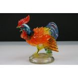 Murano Brightly Coloured Glass Cockerel