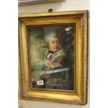 Oil on panel depicting an 18th century military general