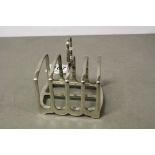Early 20th century ' Harrods of London ' Silver Plated Four Section Toast Rack