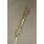 10ct yellow gold diamond link bracelet