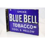 Double sided Blue Bell Tobacco Enamel sign