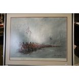 Ben Maile limited edition print 'The Thin Red Line', 19th Century battle scene, signed in pencil,