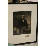 19th Century framed print, portrait of a gentleman, signed George P Bidden?