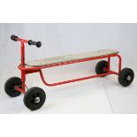 Nathan Child's Three Seater Ride On Toy with Wooden Seat