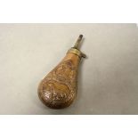 Copper and brass powder flask