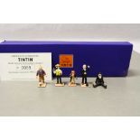 Boxed Set of Five Tintin Mini Pixi Metal Figures, limited edition no. 0059 with certificate of