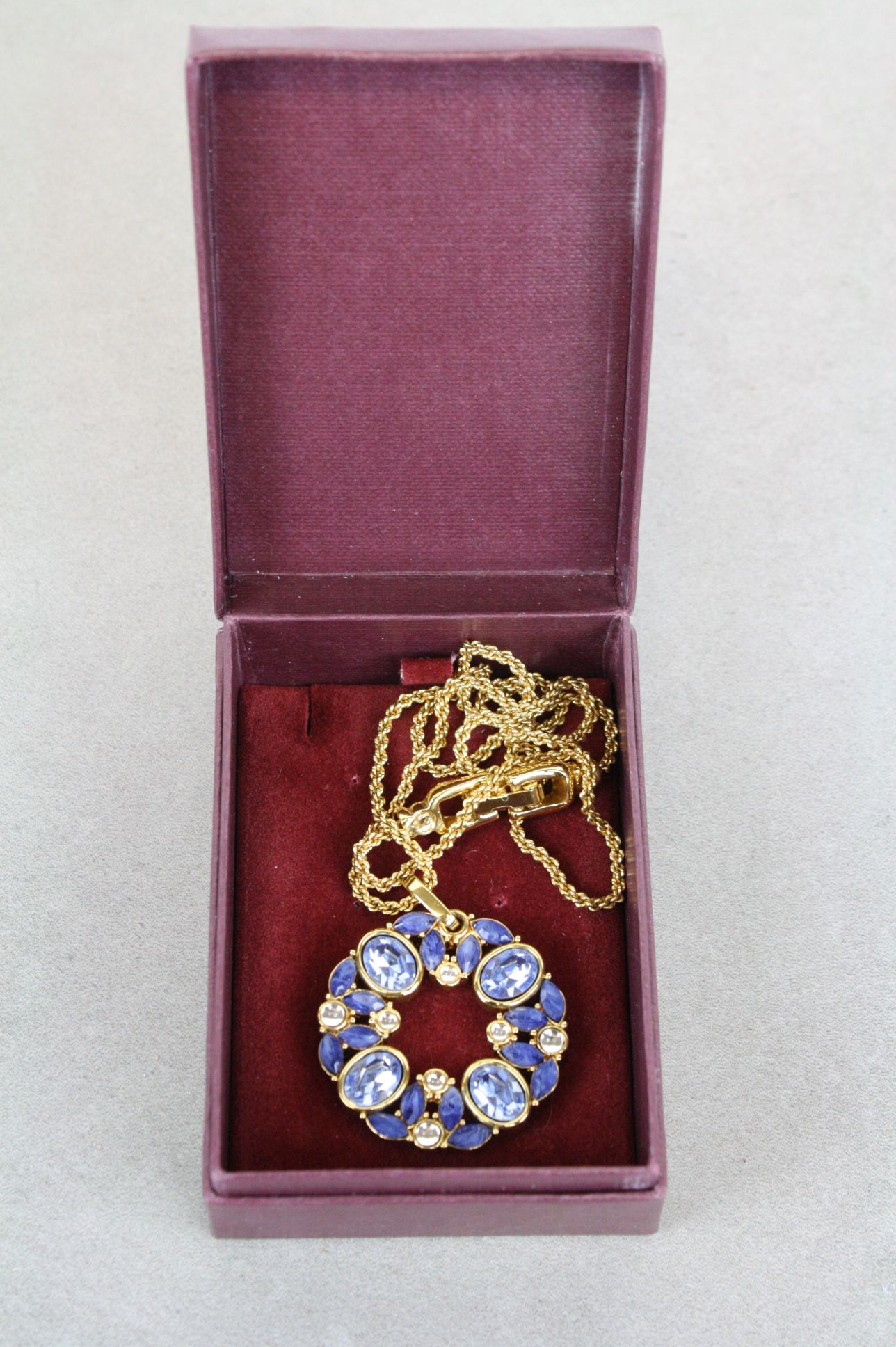 Swarovski chain and multi stone pendant