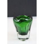 Whitefrairs Molar glass vase in green, 13.5cm approx height