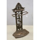 19th century Metal Stickstand with registration number to base of driptray, 79cms high