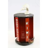 Advertising - Retro / Vintage Enamel ' Kiwi Boot Polish ' Revolving Shop Display Stand with model of