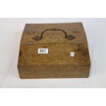 Vintage Burr Yew wood cutlery box