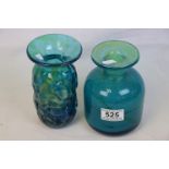 Two mid 20th century Mdina style vases