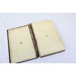 Georgian leather bound sketch book to include watercolours