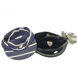 Two school sports caps each with school coat of arms, late 1930s/40s belonging to Cyril Havard (2)