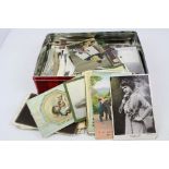 Assorted postcards to include humorous, portrait, Easter and Christmas postcards, early 20th century