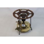 Early 20th century brass and iron primus stove