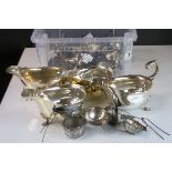 *Collection of approximately 24 teaspout strainers, silver and silver plate together with four