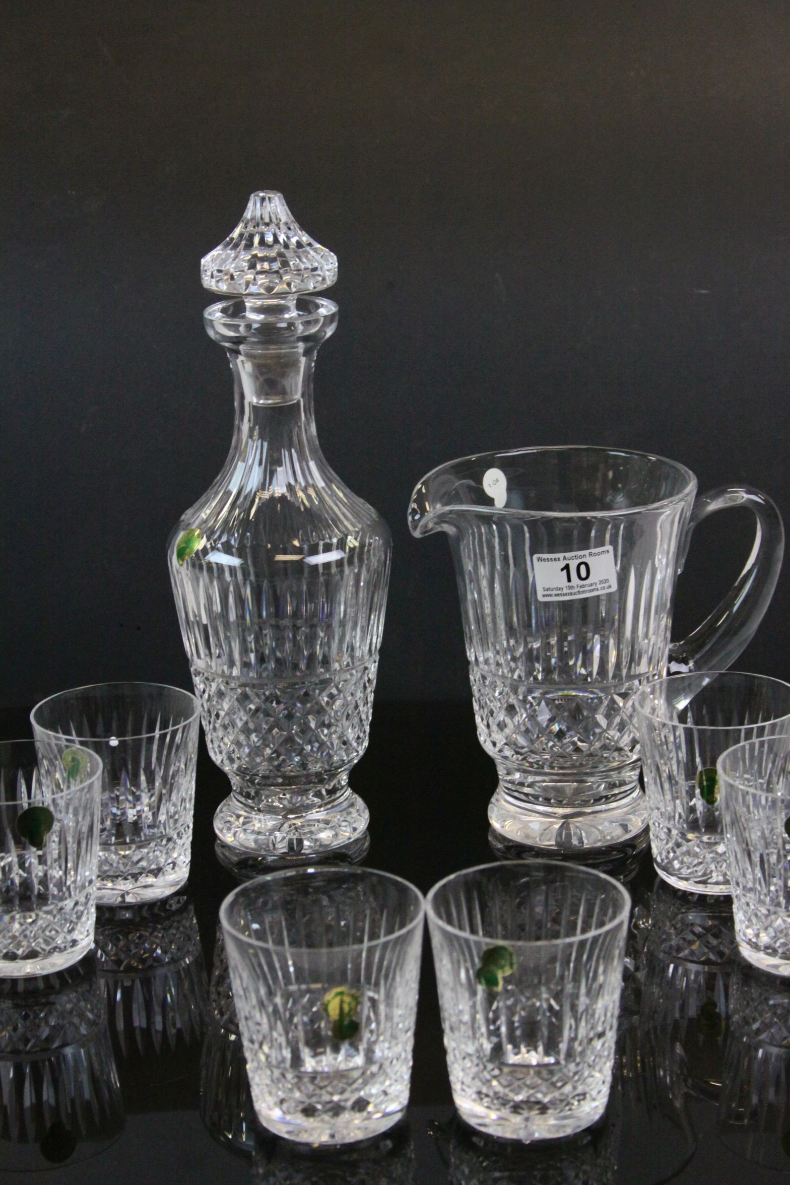 Boxed Waterford Crystal Water jug & six Tumblers plus a Boxed Waterford Crystal Decanter approx 33cm - Image 2 of 9