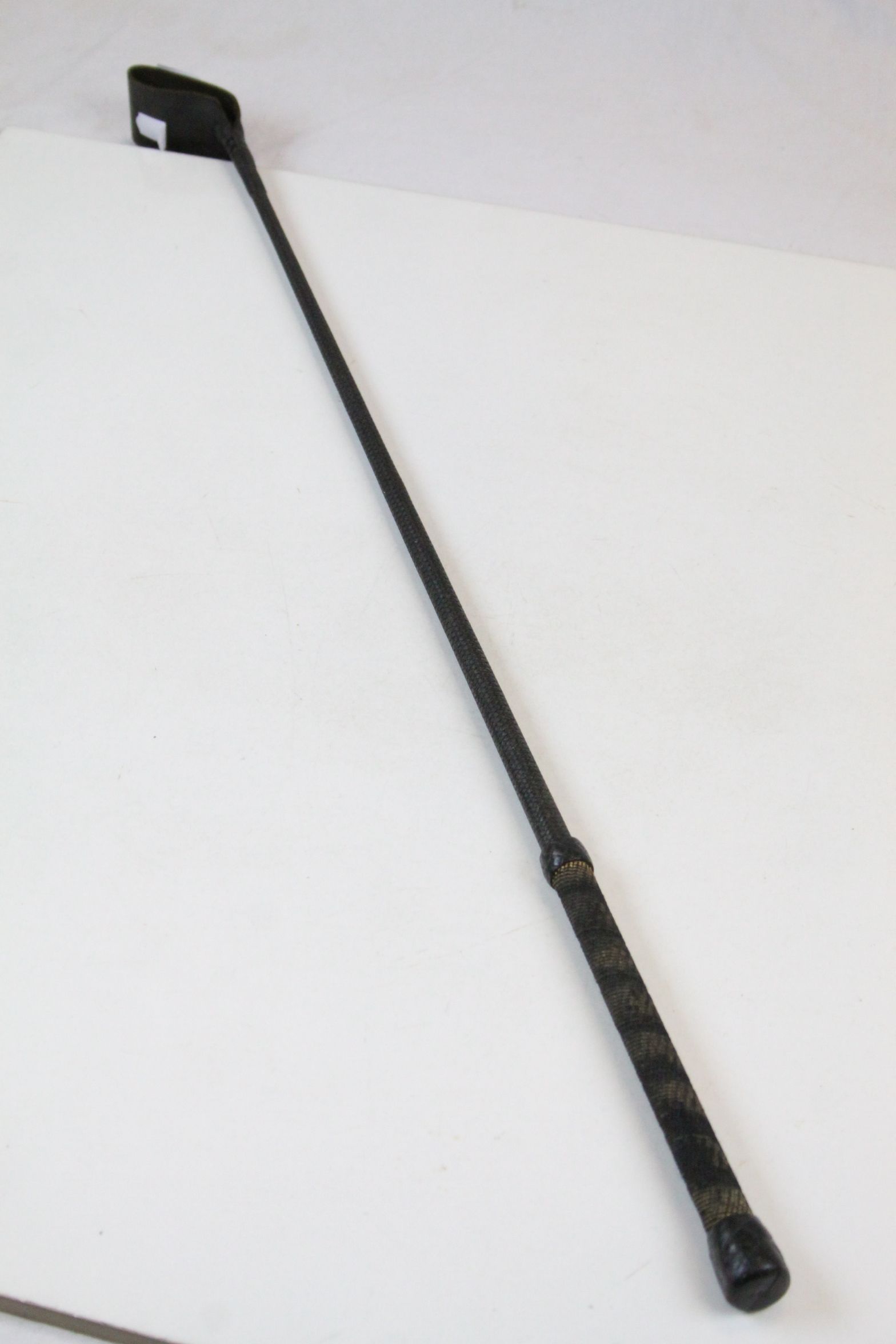 Silver mounted Swaine riding crop with antler handle & a contemporary riding crop - Image 6 of 6