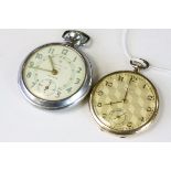 Two top wind Pocket watches to include Ingersoll Triumph & a Gold plated "Tempo" example with