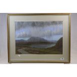 Alistair Paterson, contemporary pastel, Loch Maree, signed, labelled verso, approx 38cm x 54cm