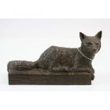 Bronze recumbent fox wall