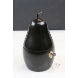 Georgian style fruit wood pear shaped shaped tea caddy