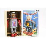 Boxed vintage style tin plate robot