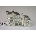 Silver plated vesta case in the form of a vintage car