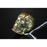 Brass vesta case in the form of a skull