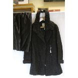 Mid 20th century National Fur Company black sheepskin coat