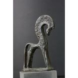 Bronzed stylised figure of a horse, height approximately 9cm