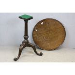 *18th century Occasional Table with Dished Top (tilt top fixture broken), 61cms diameter ***Please