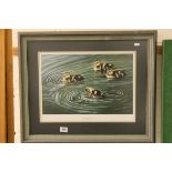 Paul James signed ltd edn print of ducklings entitled Duckling Quartet 181 of 850