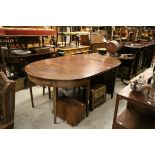 *18th century D-end Gate-leg Dining Table, the table with later leaf inserts and various