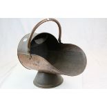 19th century copper swing handle coal scuttle