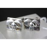 Pair of silver Welsh style cufflinks
