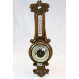 Early 20th century oak cased barometer